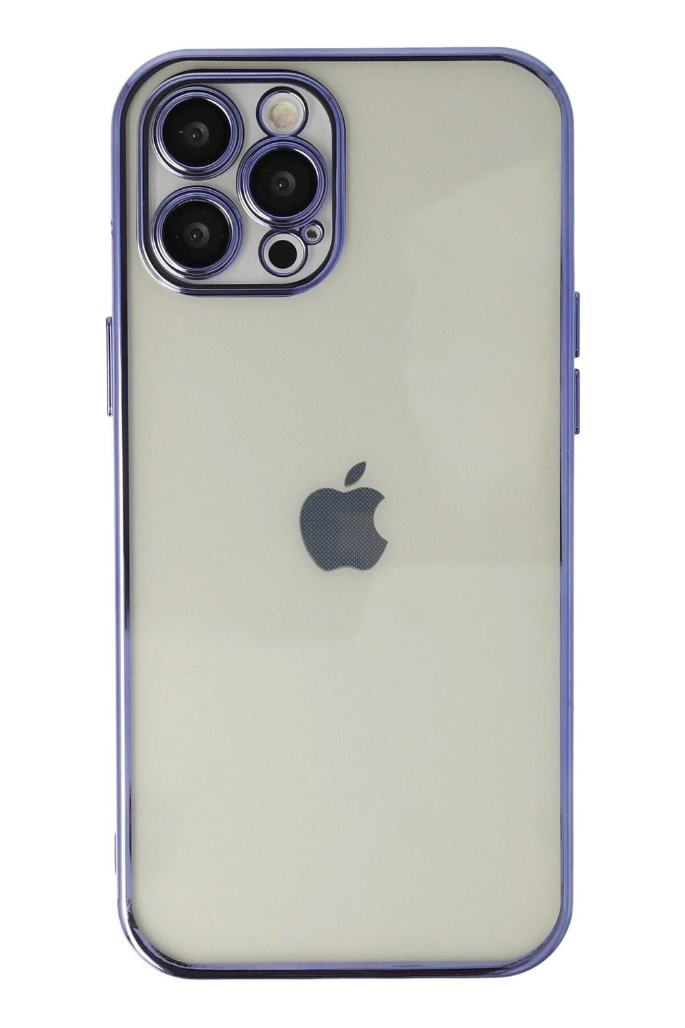 Mey İthalat®  iPhone 12 Pro Kılıf  Lensli Silikon - Mor