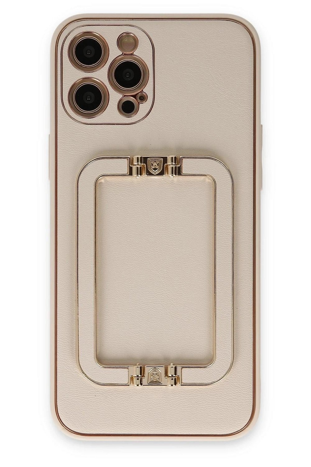 Mey İthalat®  iPhone 12 Pro Kılıf Coco Elit Kapak - Gold