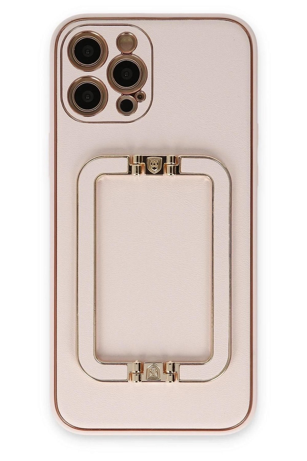 Mey İthalat®  iPhone 12 Pro Kılıf Coco Elit Kapak - Pudra
