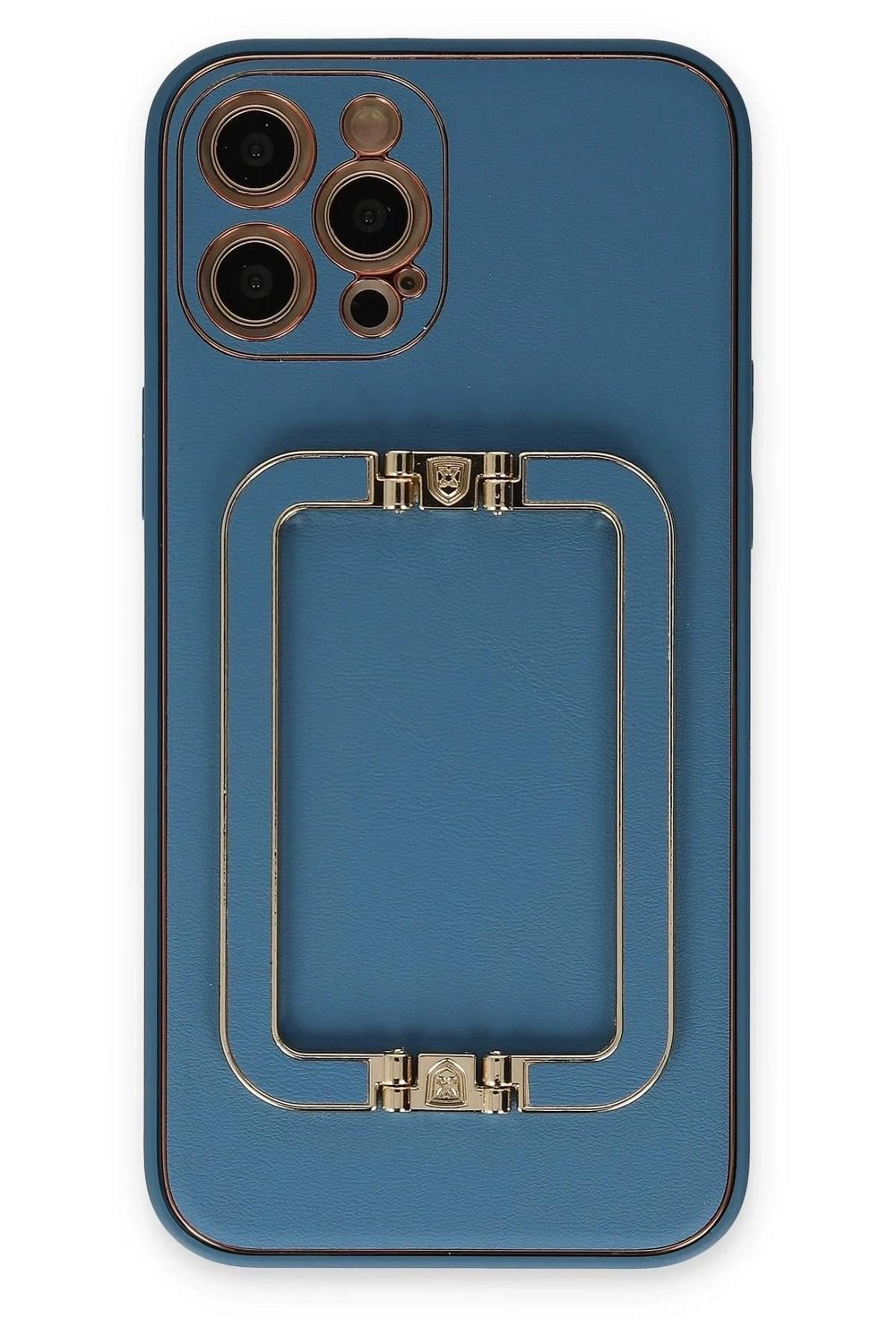 Mey İthalat®  iPhone 12 Pro Kılıf Coco Elit Kapak - Mavi