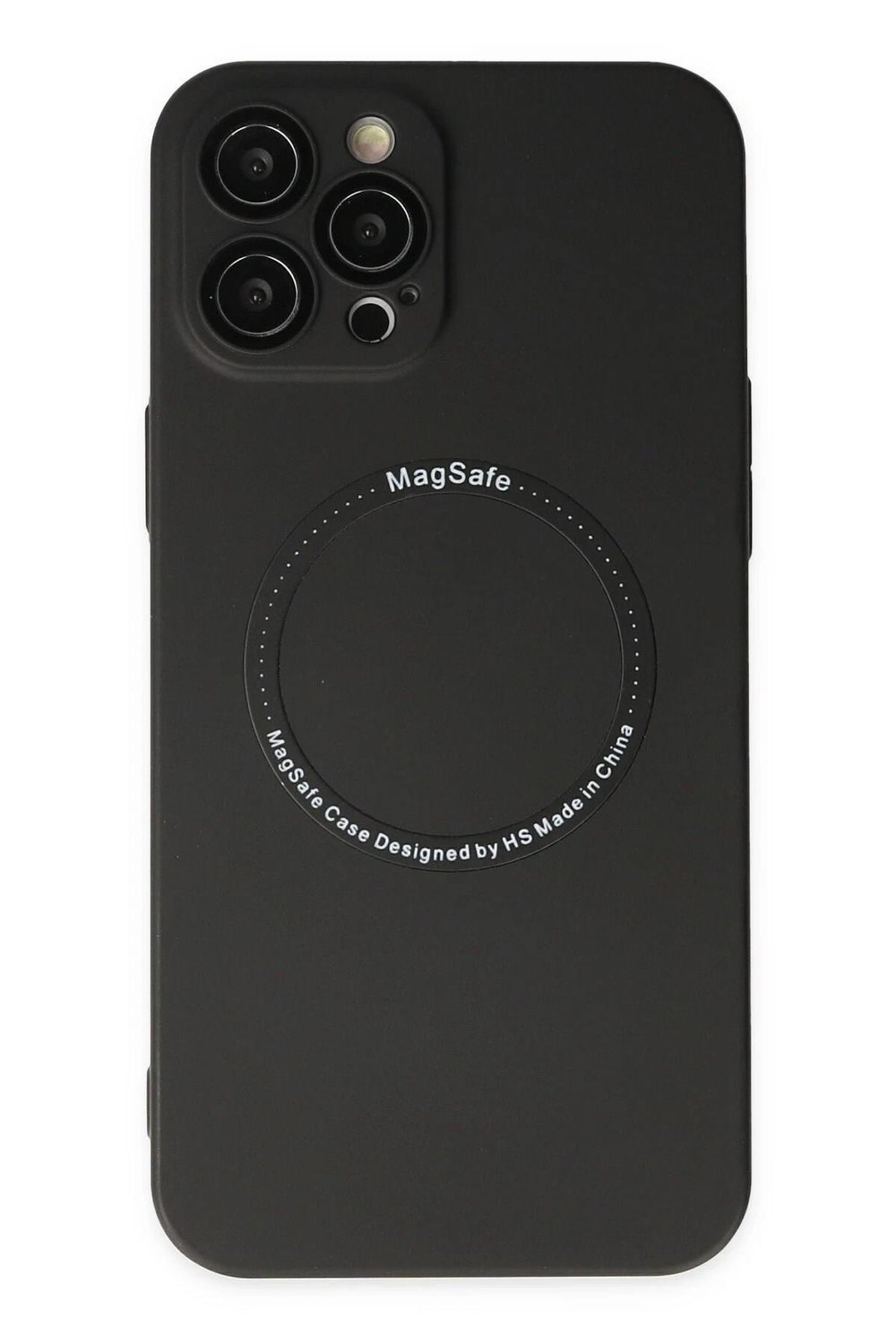 Mey İthalat®  iPhone 12 Pro Kılıf Jack Magneticsafe Lens Silikon - Siyah