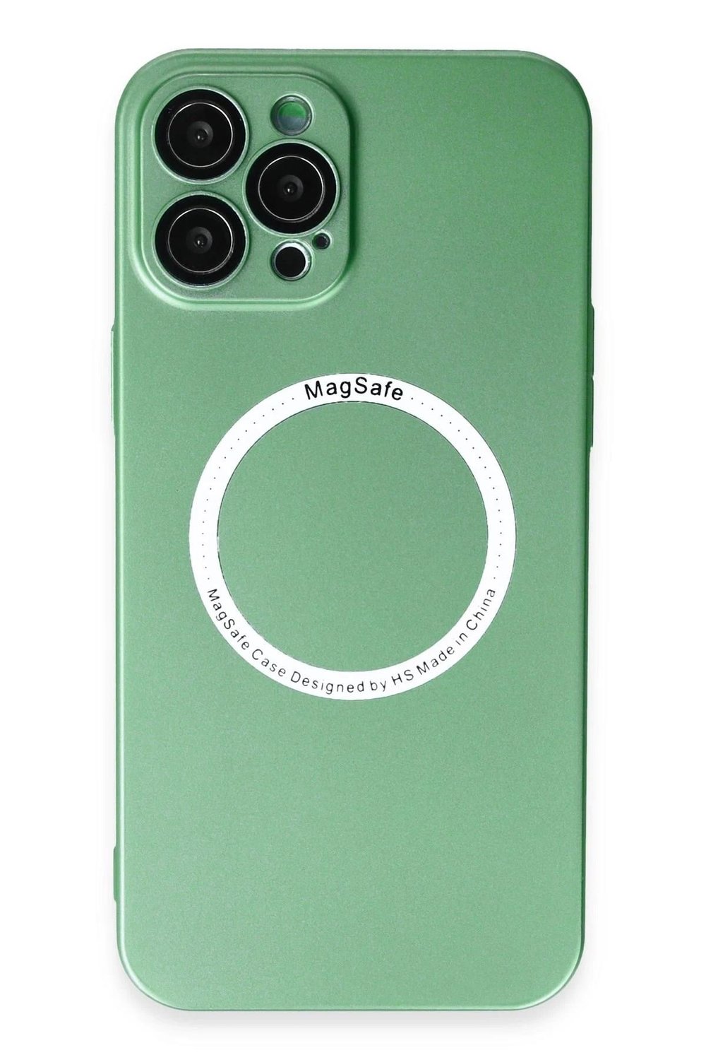 Mey İthalat®  iPhone 12 Pro Kılıf Jack Magneticsafe Lens Silikon - Yeşil