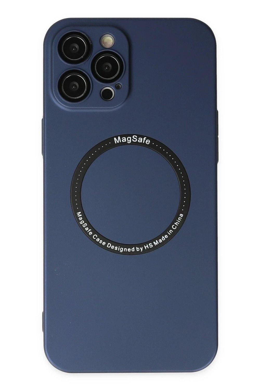 Mey İthalat®  iPhone 12 Pro Kılıf Jack Magneticsafe Lens Silikon - Lacivert