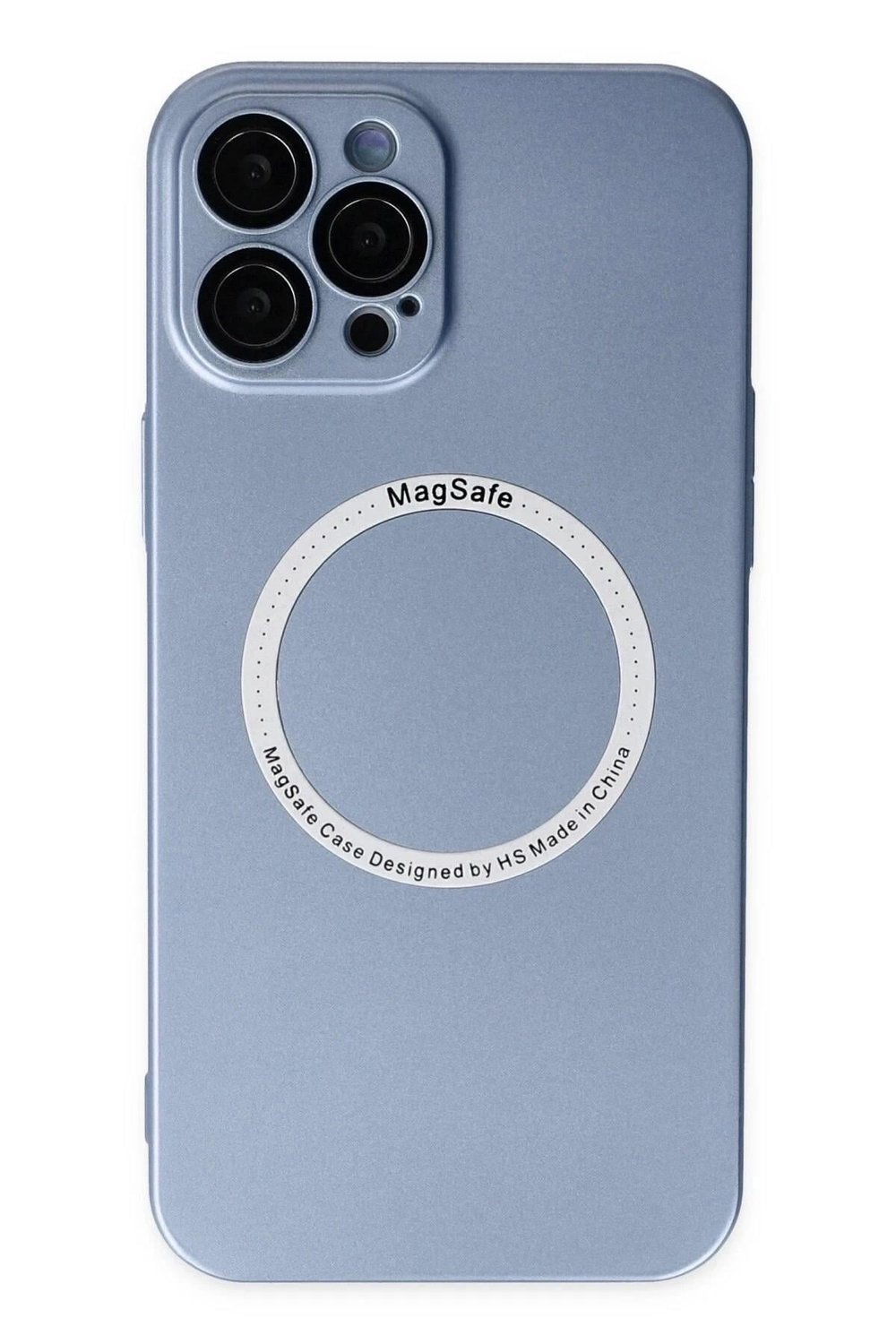 Mey İthalat®  iPhone 12 Pro Kılıf Jack Magneticsafe Lens Silikon - Sierra Blue