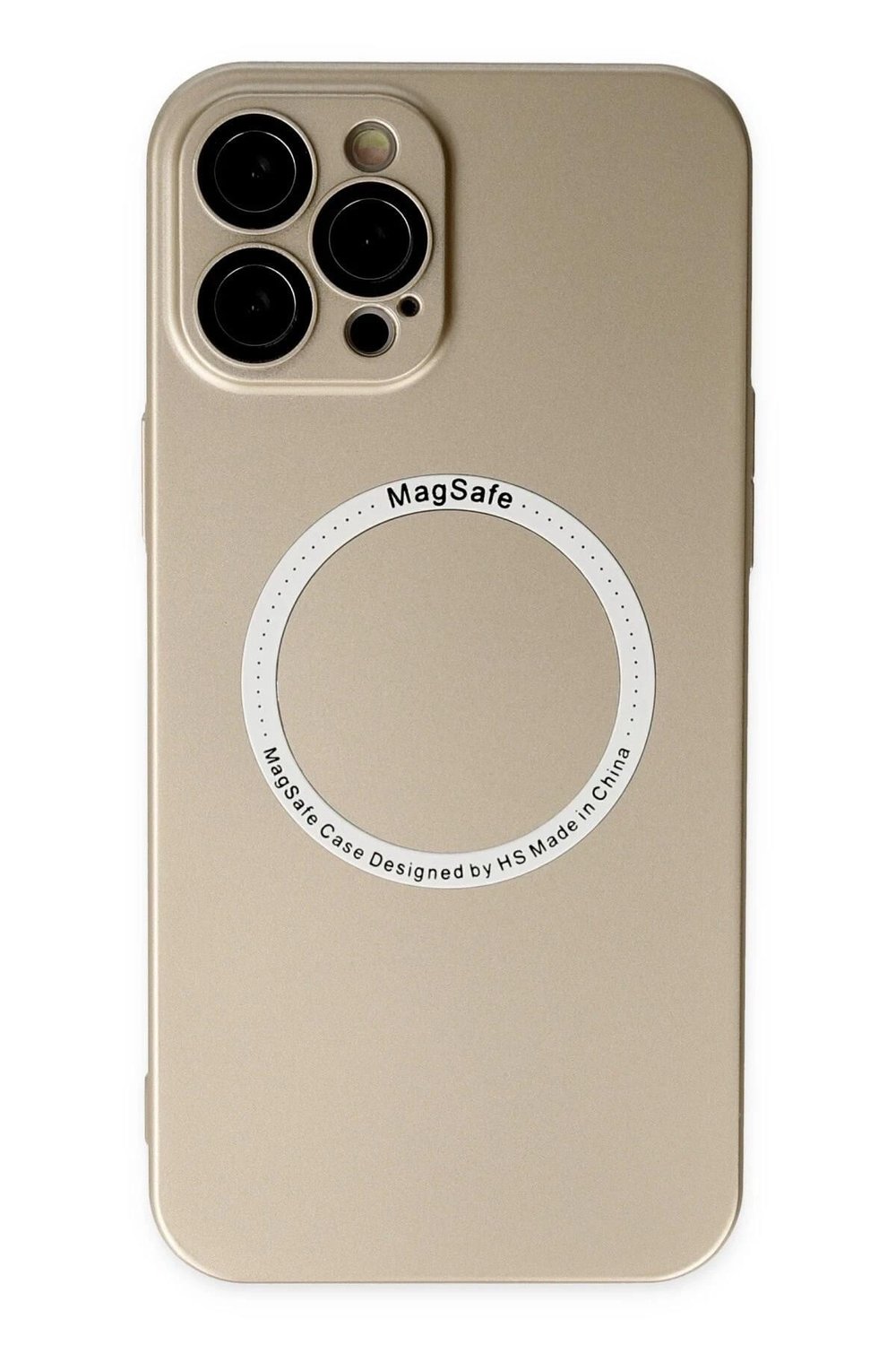 Mey İthalat®  iPhone 12 Pro Kılıf Jack Magneticsafe Lens Silikon - Gold