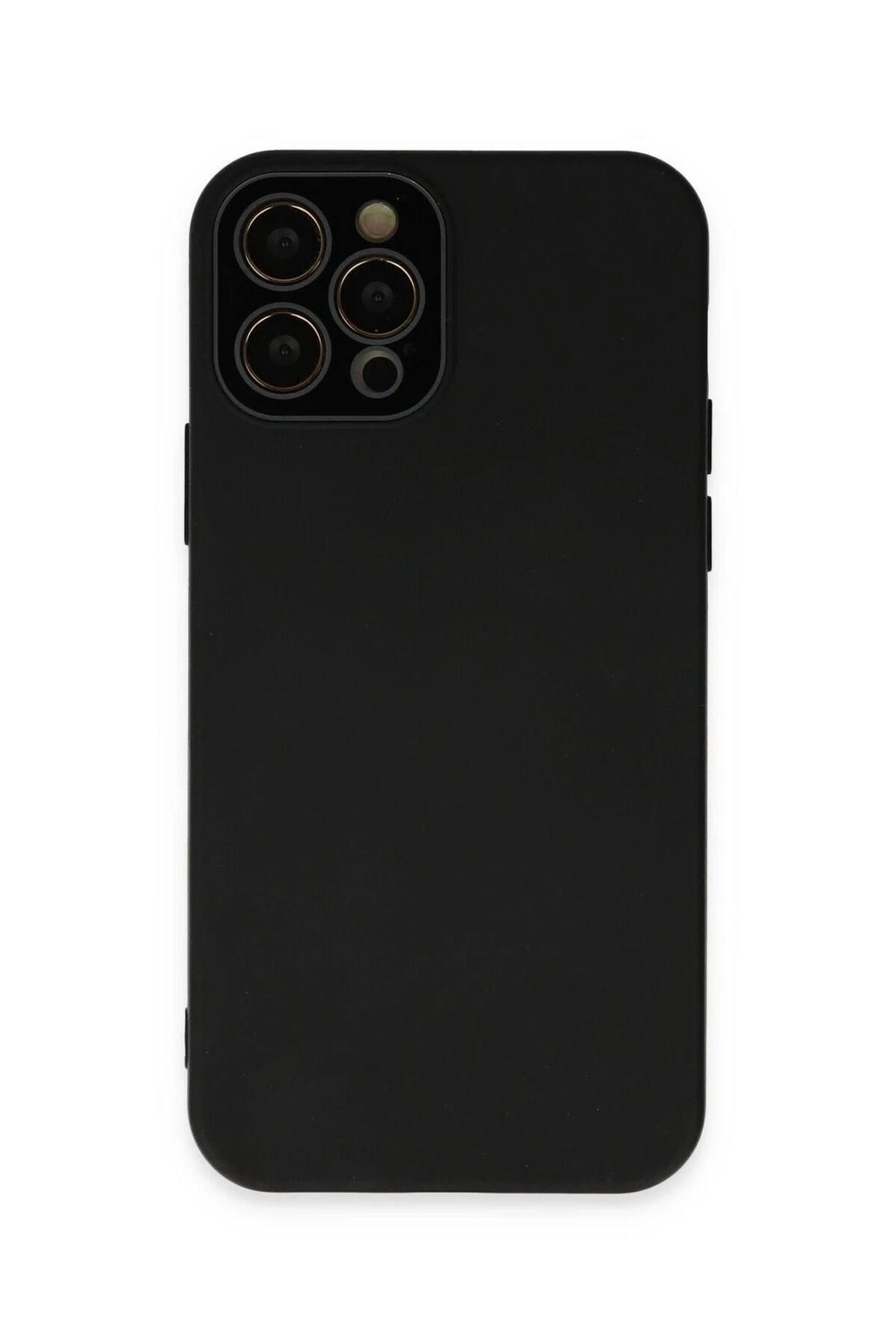 Mey İthalat®  iPhone 12 Pro Kılıf Lansman Glass Kapak - Siyah