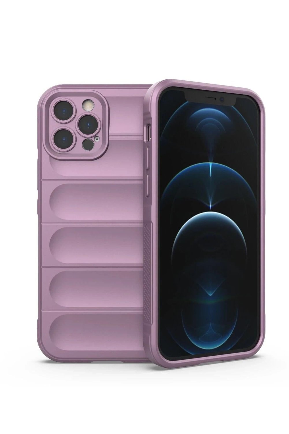 Mey İthalat®  iPhone 12 Pro Kılıf Optimum Silikon - Mor