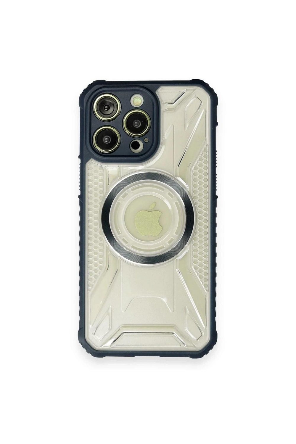 Mey İthalat®  iPhone 12 Pro Kılıf Prag Magneticsafe Kapak - Lacivert