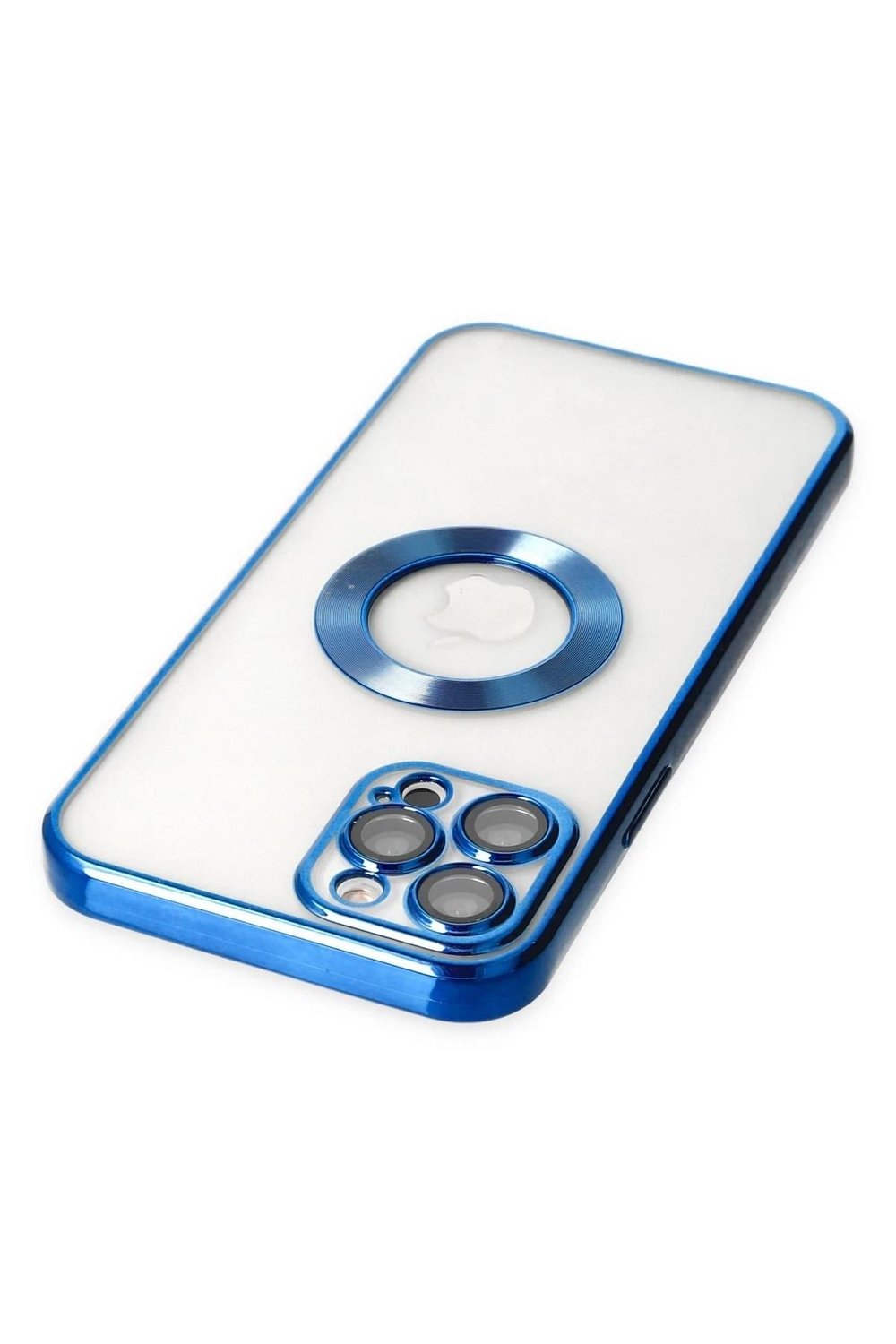 Mey İthalat®  iPhone 12 Pro Kılıf Slot Silikon - Mavi