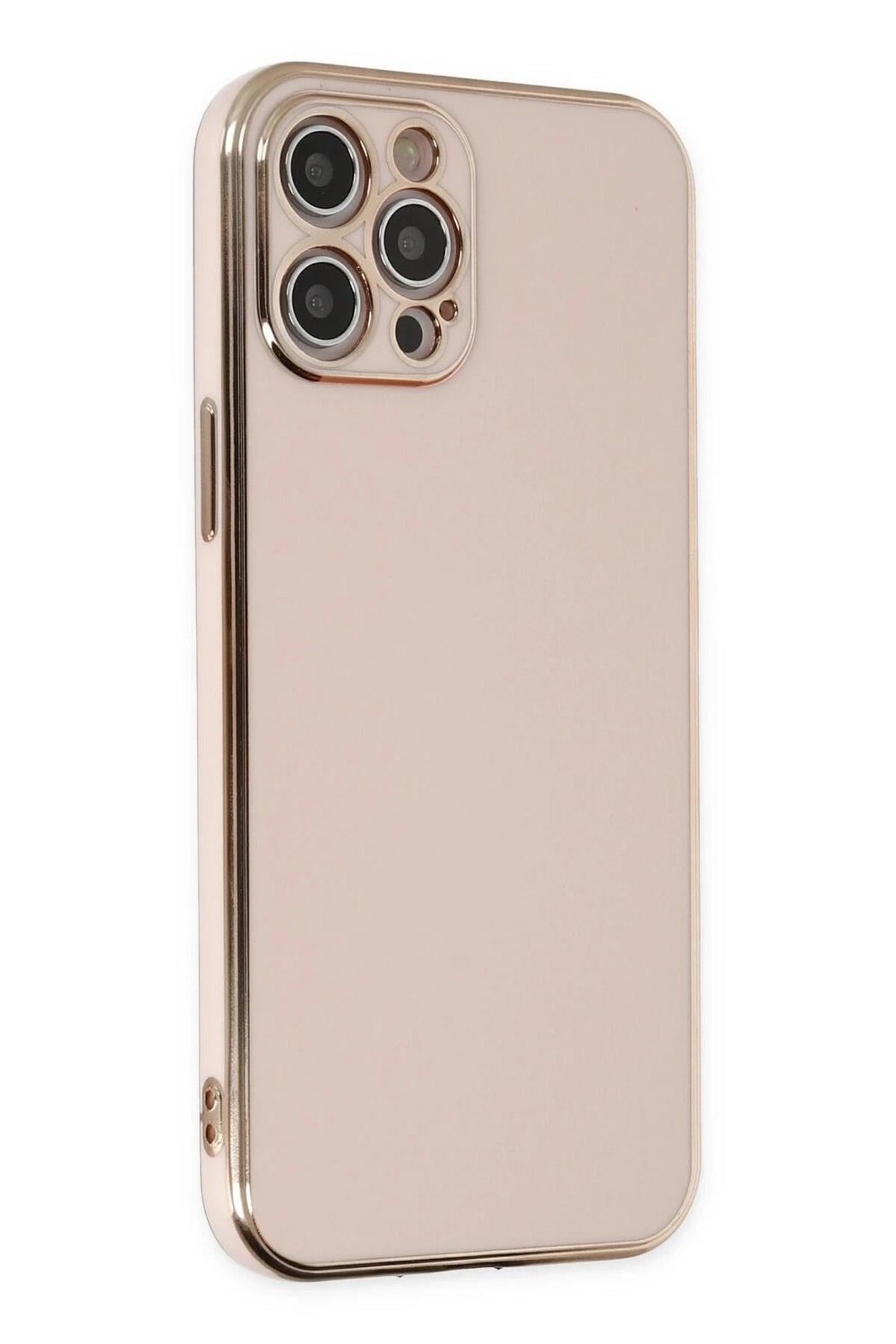 Mey İthalat®  iPhone 12 Pro Kılıf Volet Silikon - Pembe