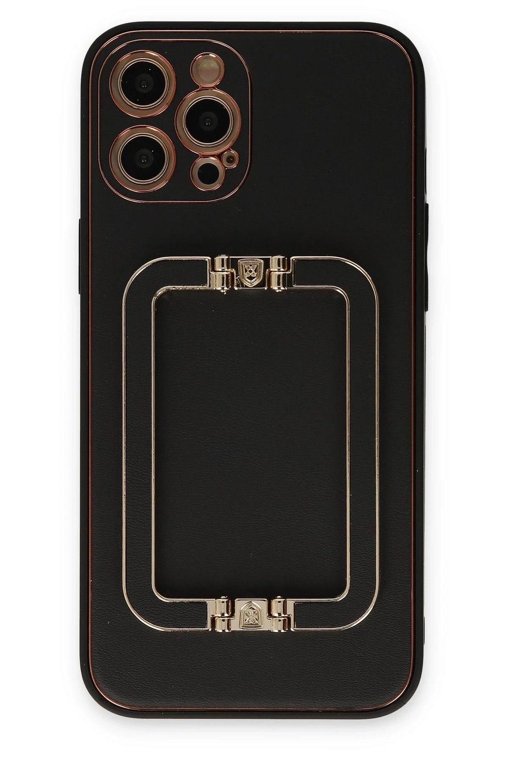 Mey İthalat®  iPhone 12 Pro Max Kılıf Coco Elit Kapak - Siyah