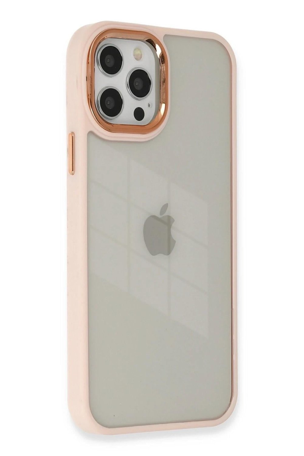 Mey İthalat®  iPhone 12 Pro Max Kılıf Dora Kapak - Pudra