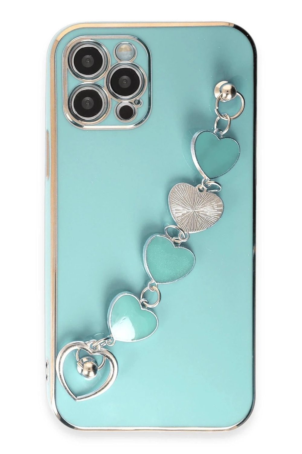 Mey İthalat®  iPhone 12 Pro Max Kılıf Esila Silikon - Su Yeşili