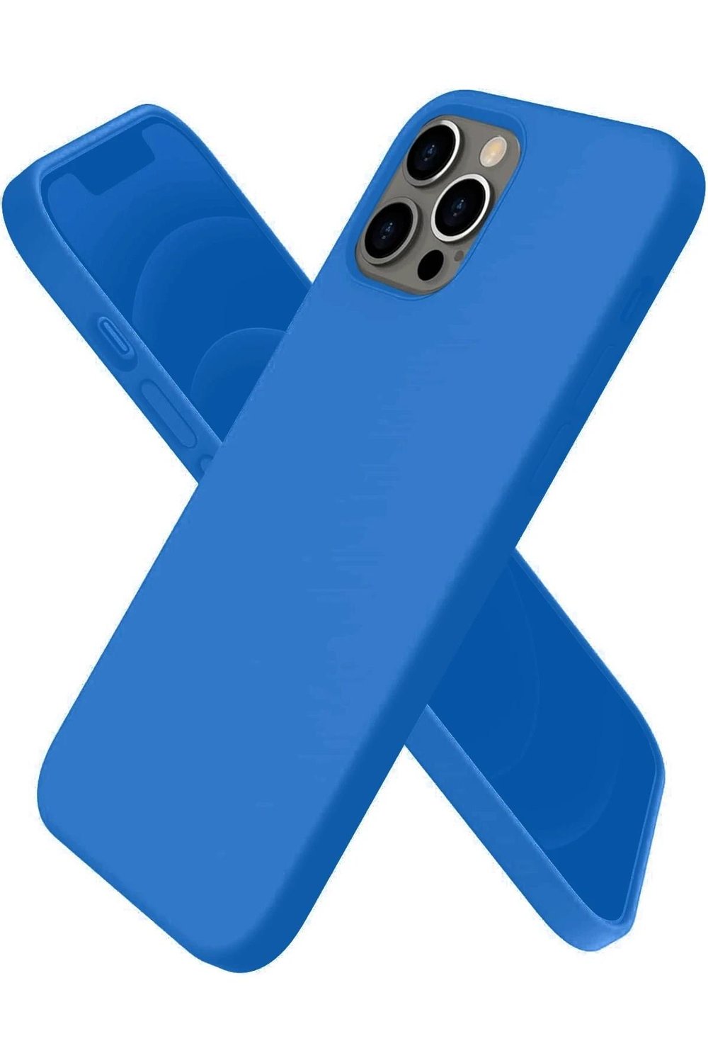 Mey İthalat®  iPhone 12 Pro Max Kılıf First Silikon - Mavi
