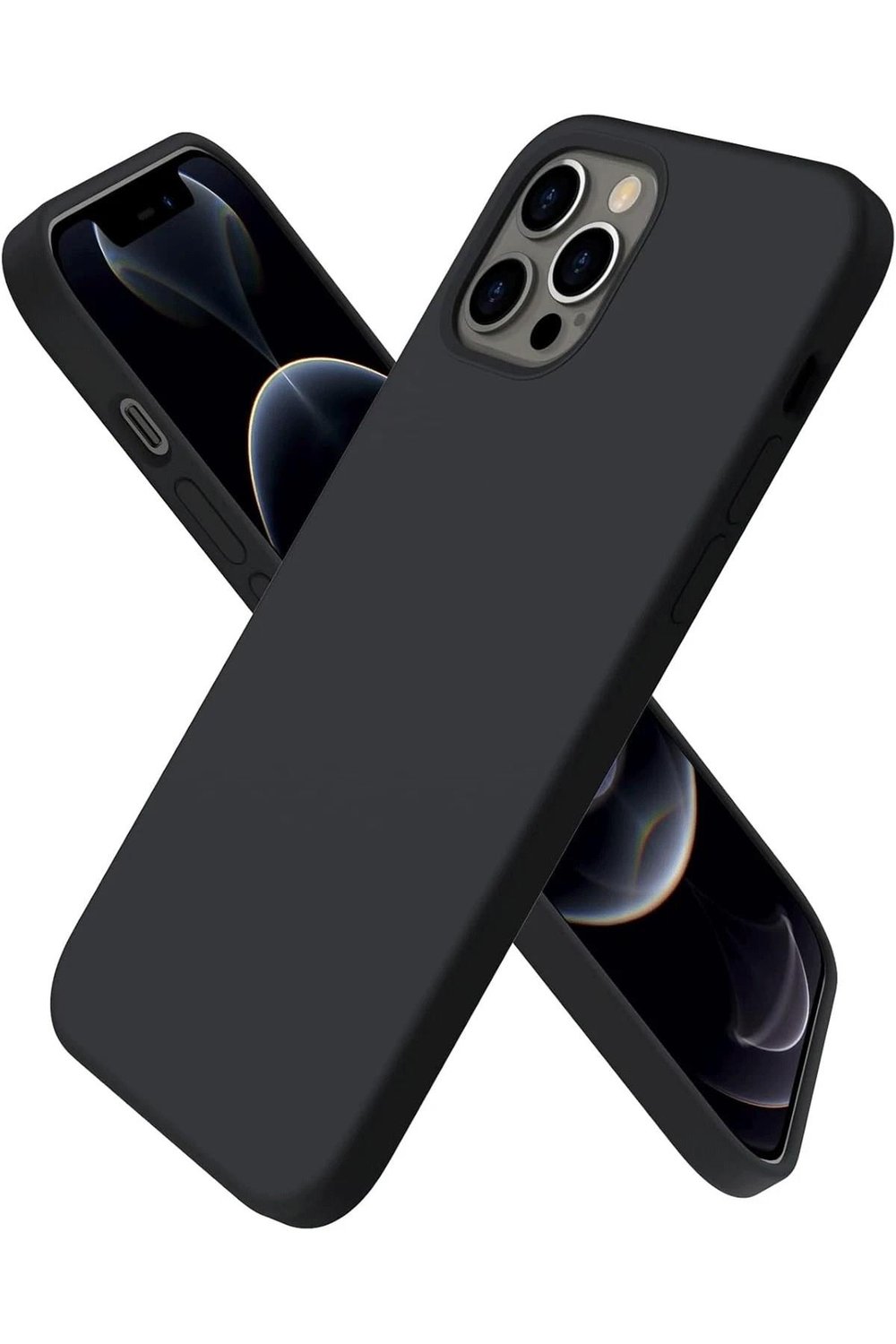 Mey İthalat®  iPhone 12 Pro Max Kılıf First Silikon - Siyah