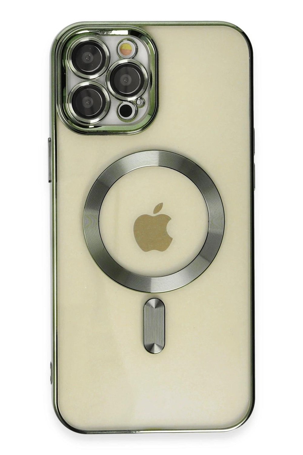 Mey İthalat®  iPhone 12 Pro Max Kılıf Kross Magneticsafe Kapak - Koyu Yeşil