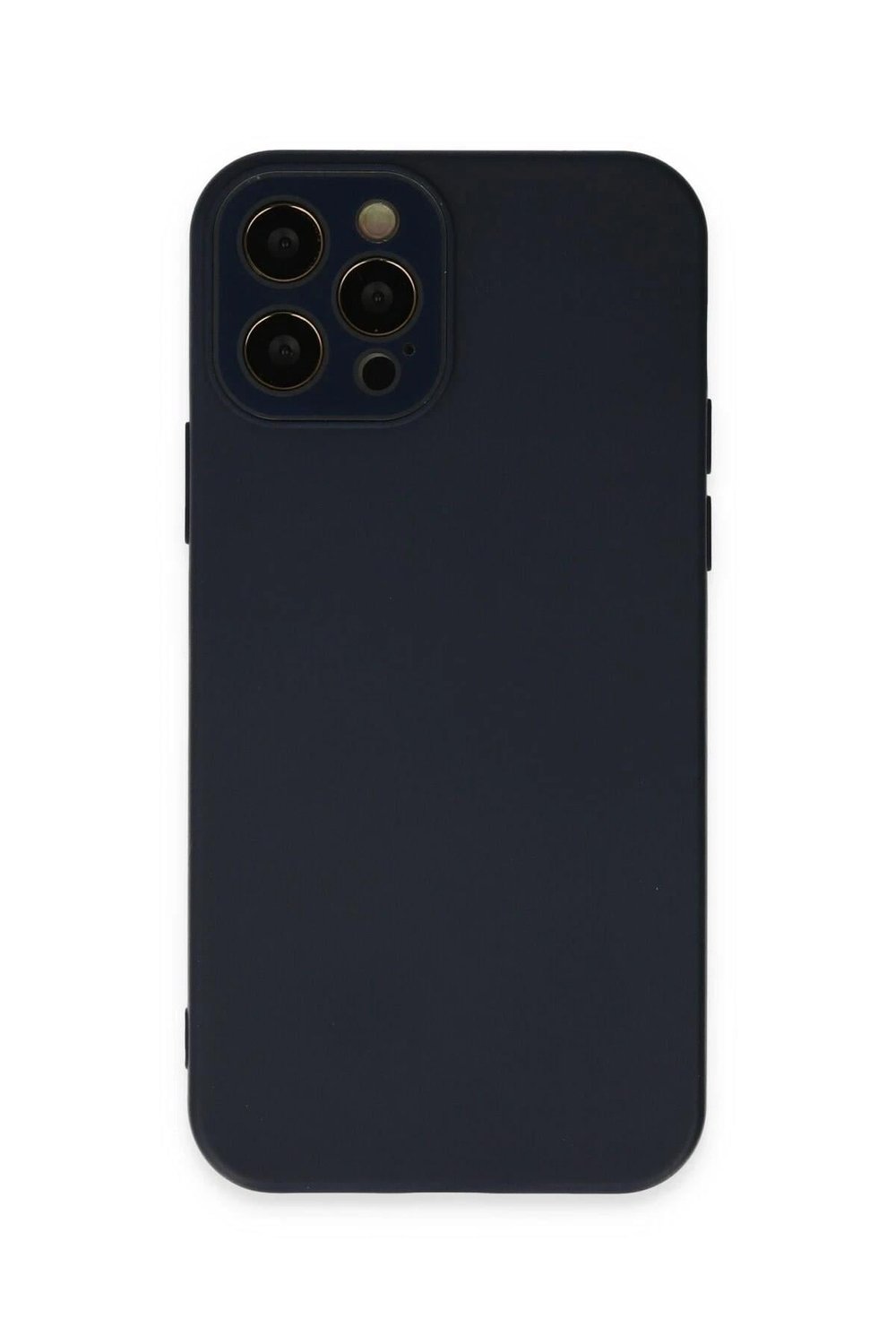 Mey İthalat®  iPhone 12 Pro Max Kılıf Lansman Glass Kapak - Lacivert