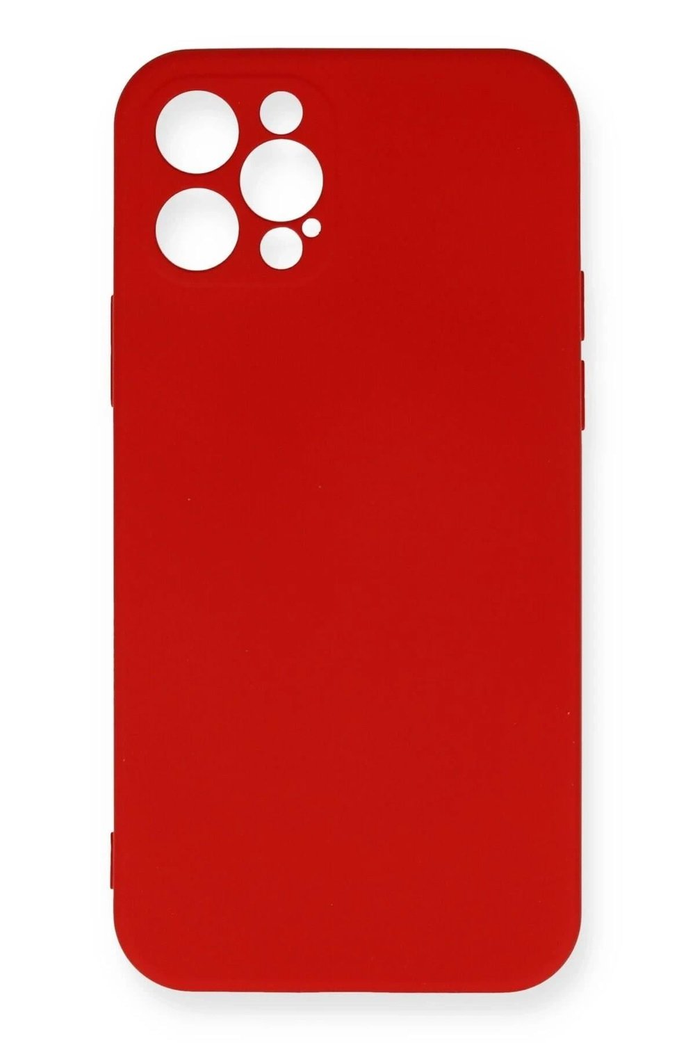 Mey İthalat®  iPhone 12 Pro Max Kılıf Nano içi Kadife Silikon - Kırmızı