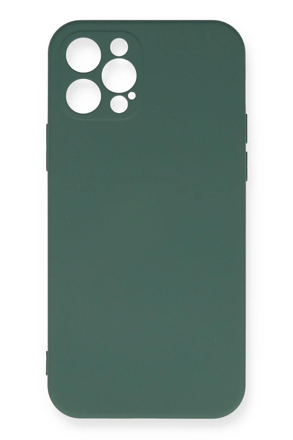 Mey İthalat®  iPhone 12 Pro Max Kılıf Nano içi Kadife Silikon - Koyu Yeşil