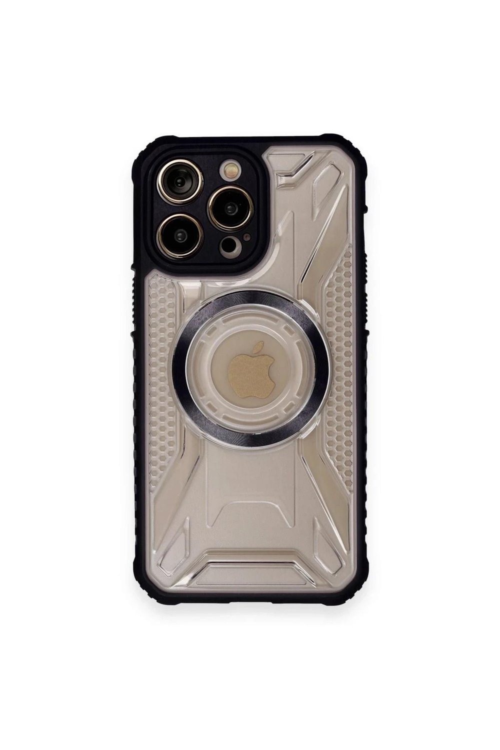 Mey İthalat®  iPhone 12 Pro Max Kılıf Prag Magneticsafe Kapak - Siyah