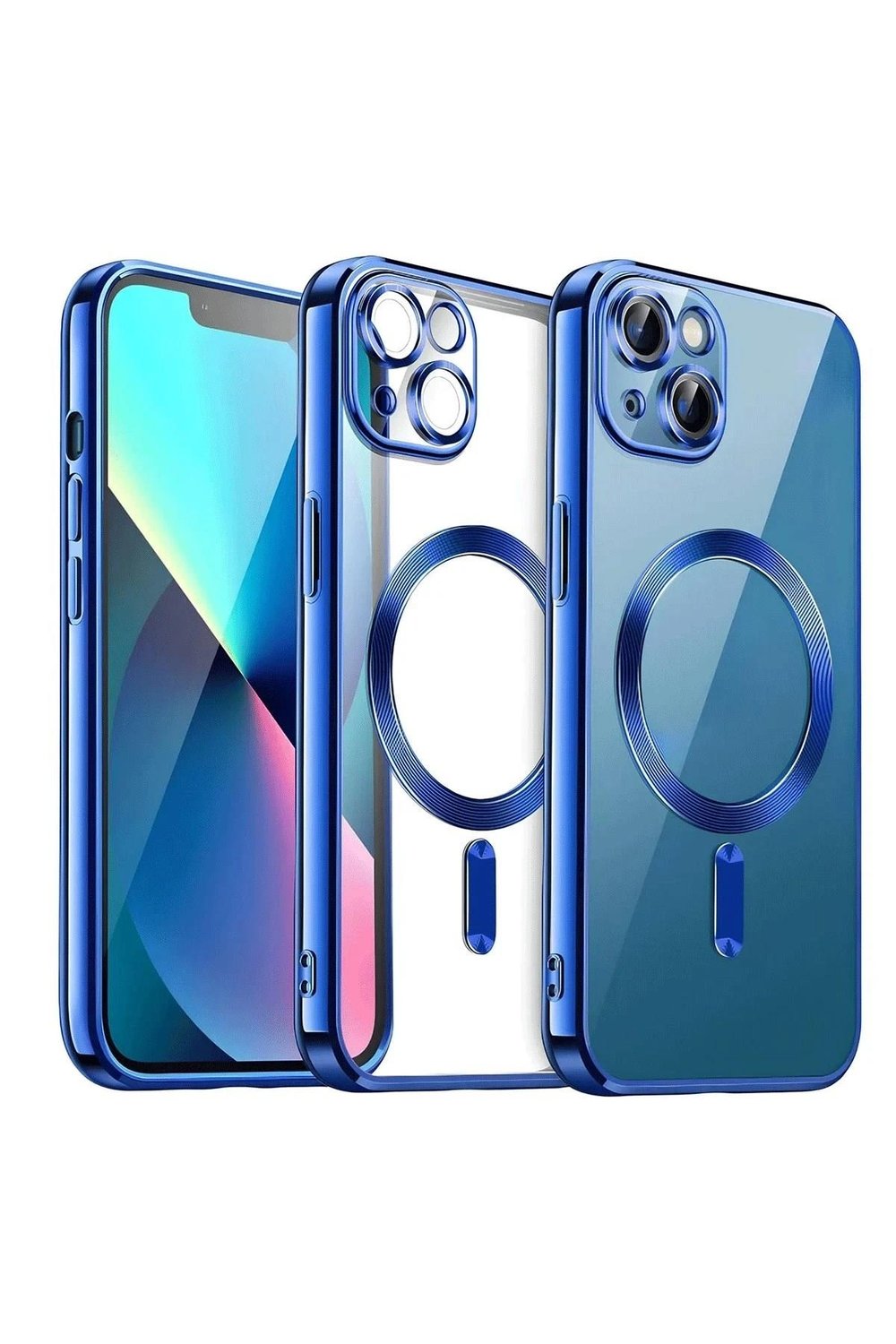 Mey İthalat®  iPhone 13 Kılıf Kross Magneticsafe Kapak - Lacivert