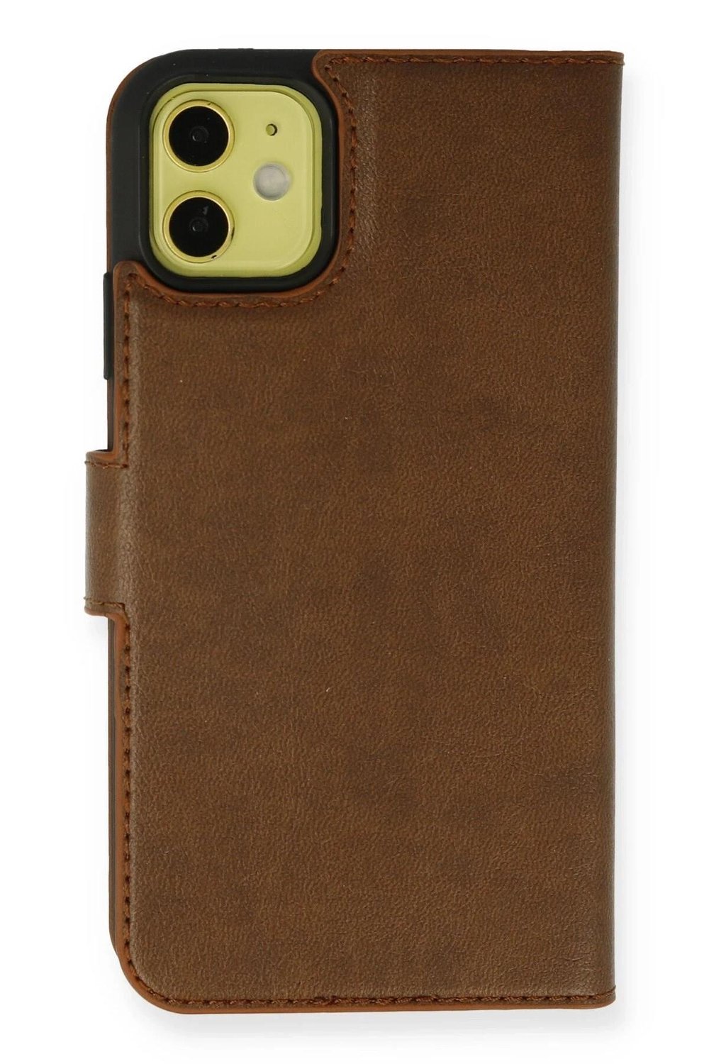 Mey İthalat®  iPhone 13 Mini Kılıf Trend S Plus Kapaklı Kılıf - Taba