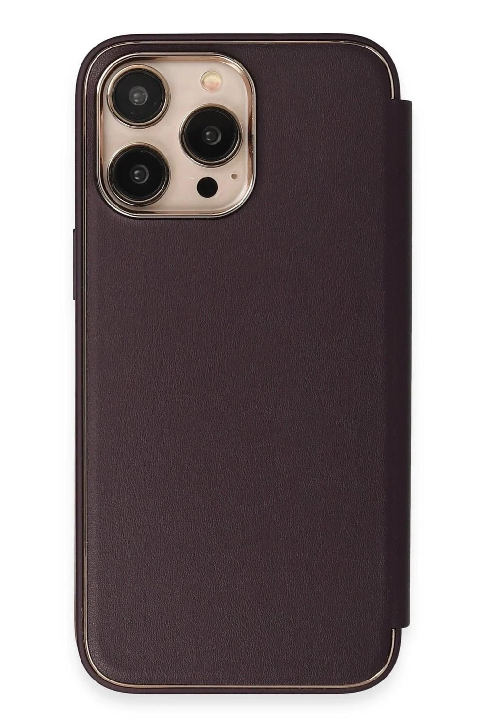Mey İthalat®  iPhone 13 Pro Kılıf Dolpin Kapaklı - Derin Mor