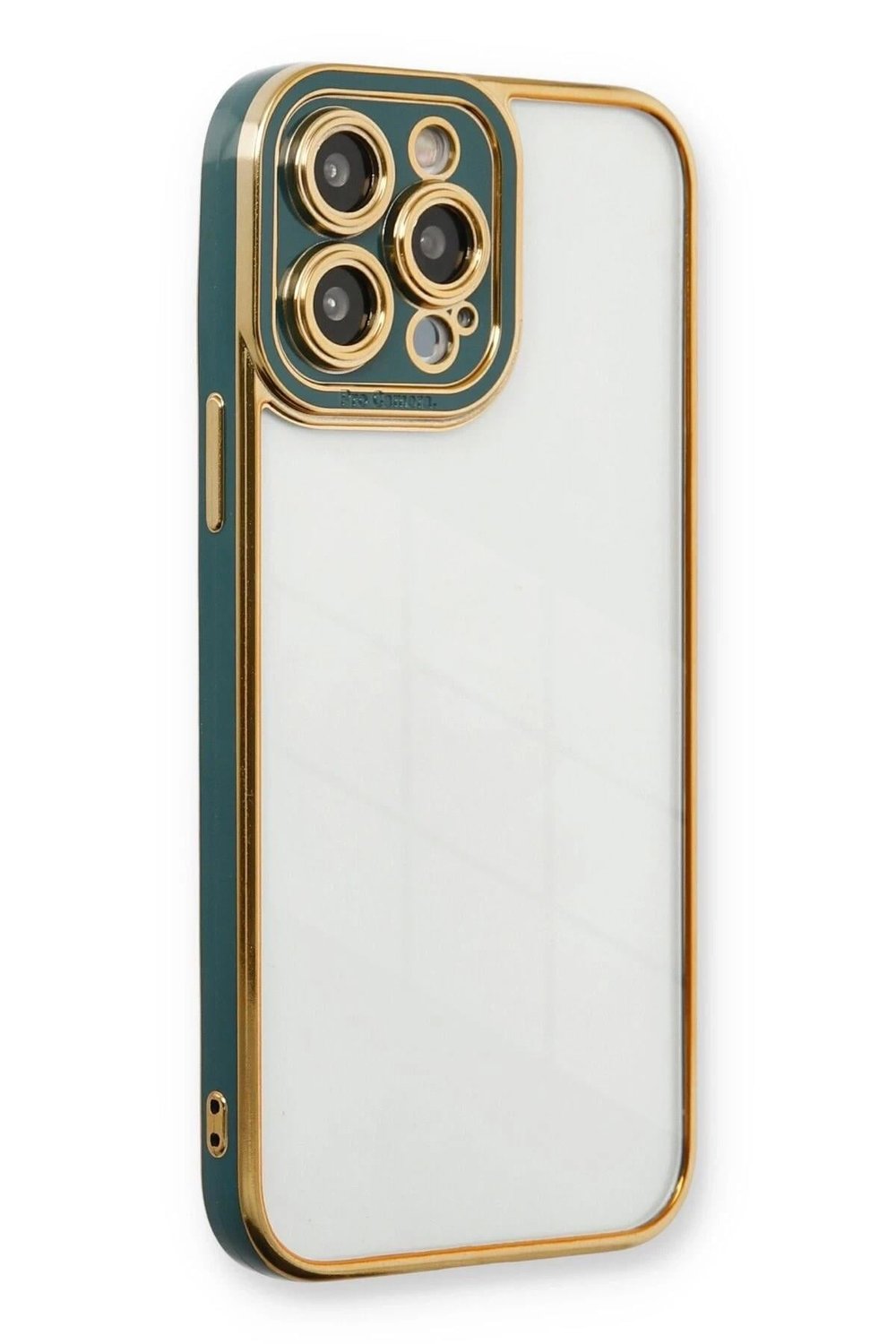 Mey İthalat®  iPhone 13 Pro Kılıf Liva Lens Silikon - Yeşil