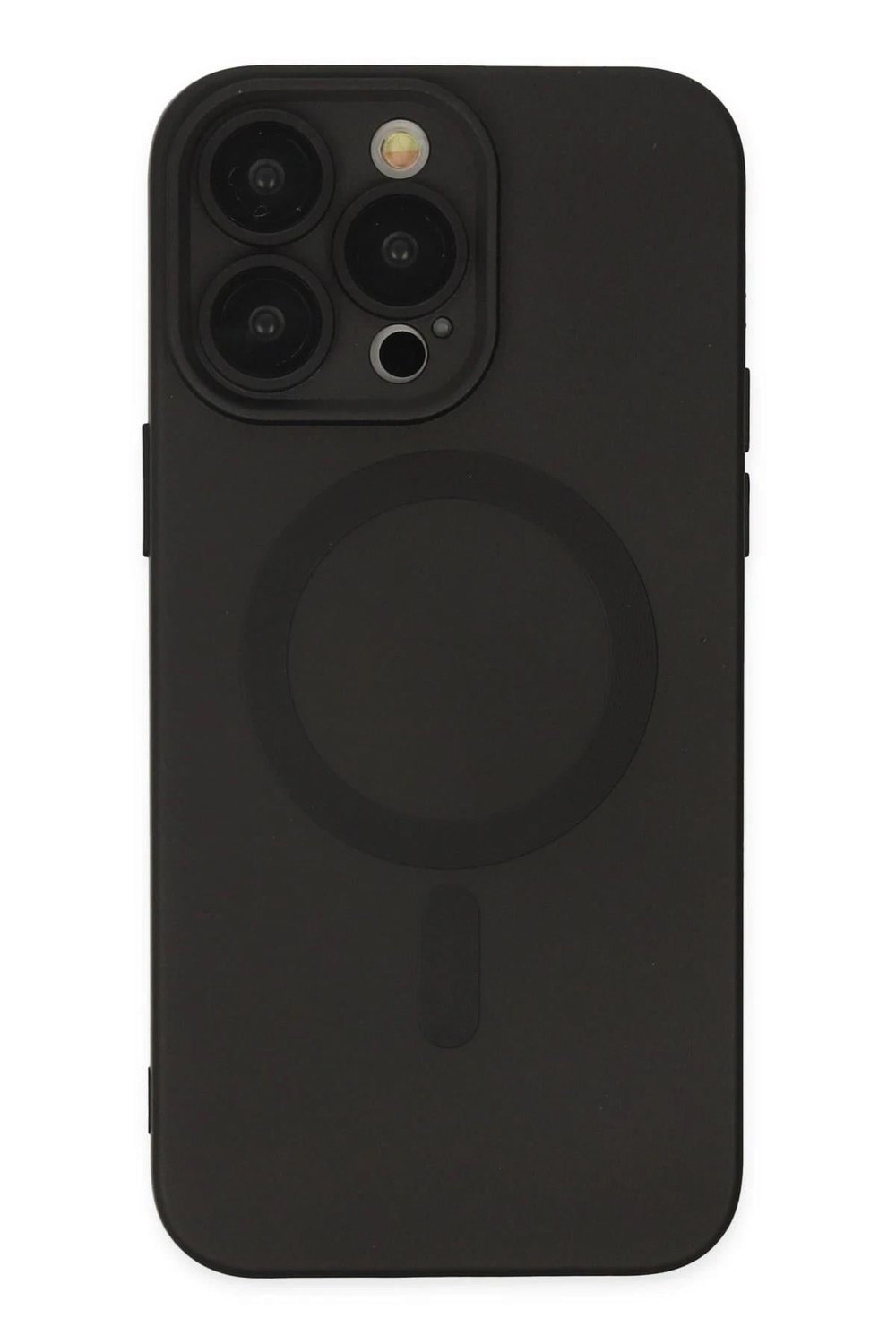 Mey İthalat®  iPhone 13 Pro Kılıf Moshi Lens Magneticsafe Silikon - Siyah