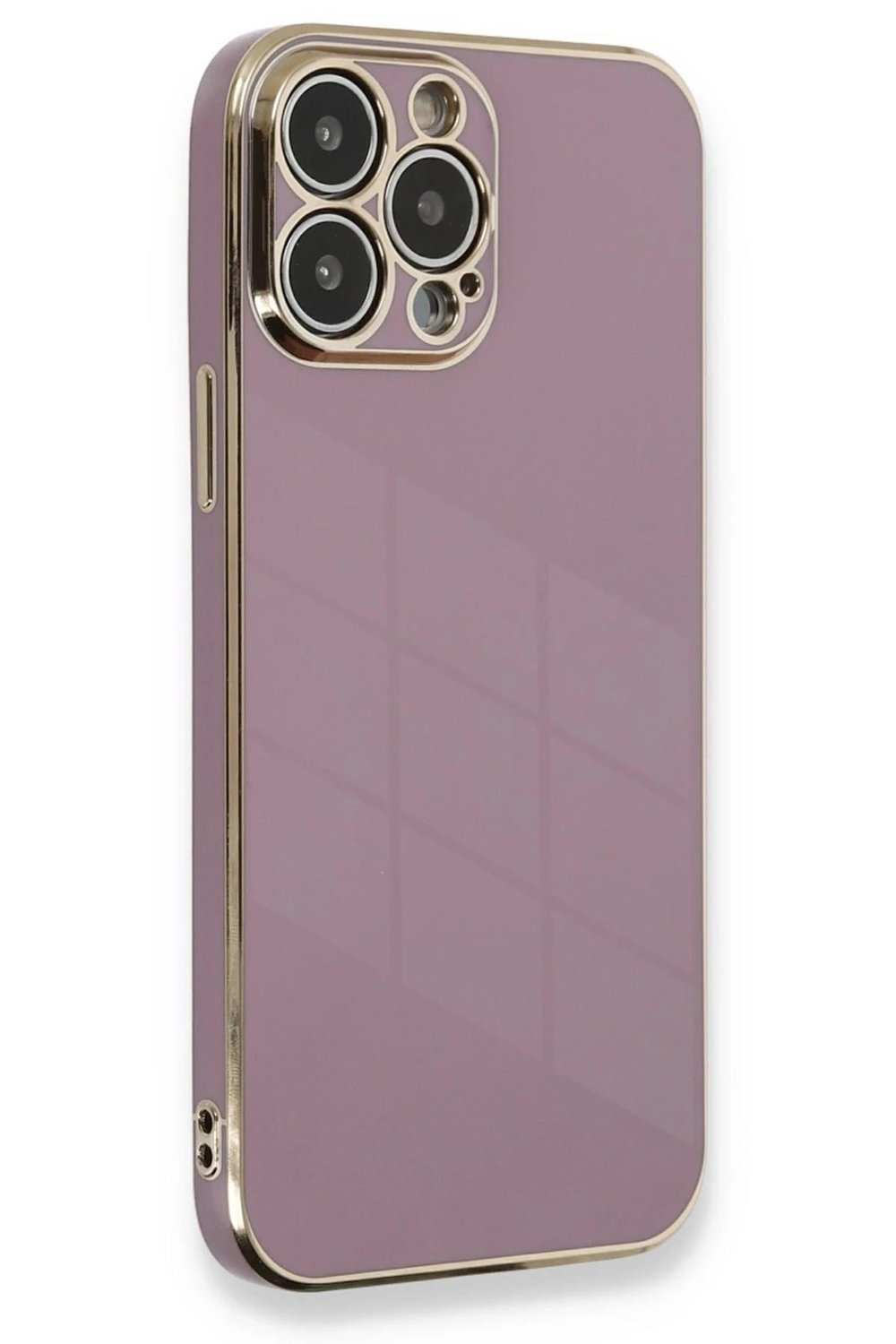 Mey İthalat®  iPhone 13 Pro Kılıf Volet Silikon - Mor