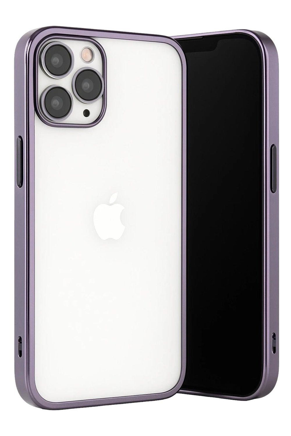 Mey İthalat®  iPhone 13 Pro Max Kılıf  Lensli Silikon - Mor