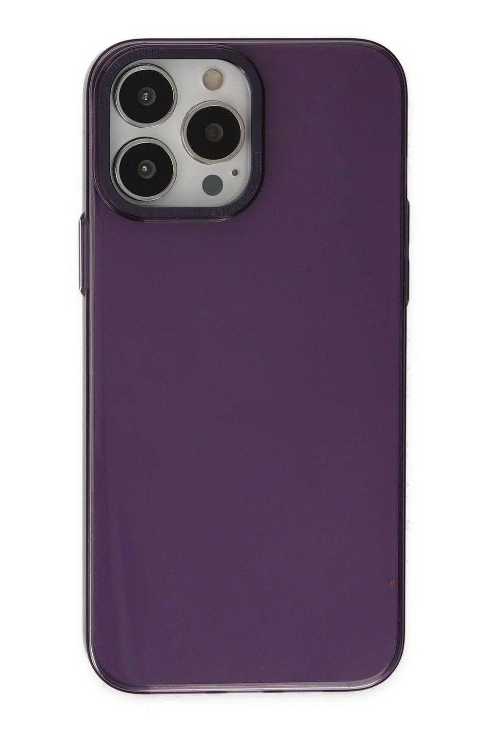 Mey İthalat®  iPhone 13 Pro Max Kılıf Anka PC Sert Metal Kapak - Mor