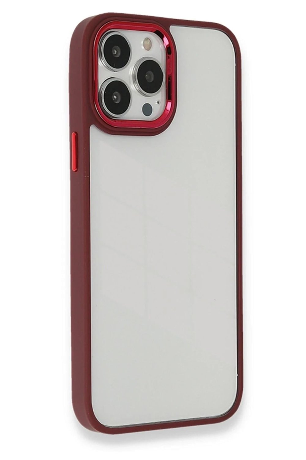 Mey İthalat®  iPhone 13 Pro Max Kılıf Dora Kapak - Kırmızı