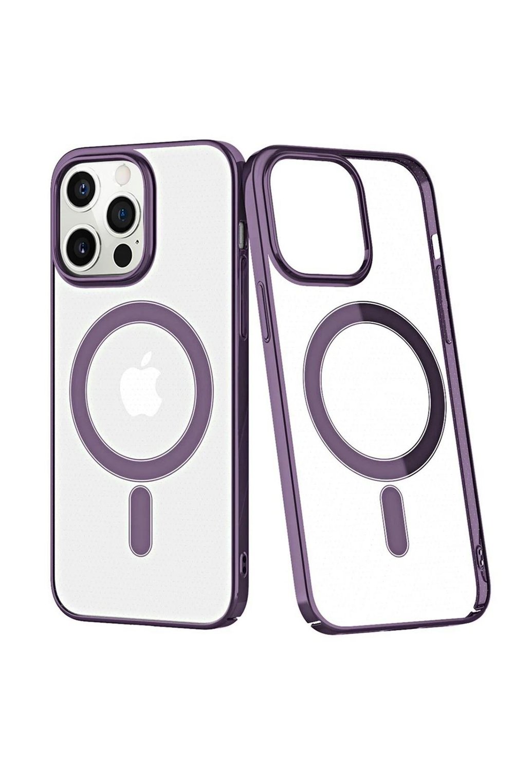 Mey İthalat®  iPhone 13 Pro Max Kılıf Element Magneticsafe Sert Kapak - Derin Mor