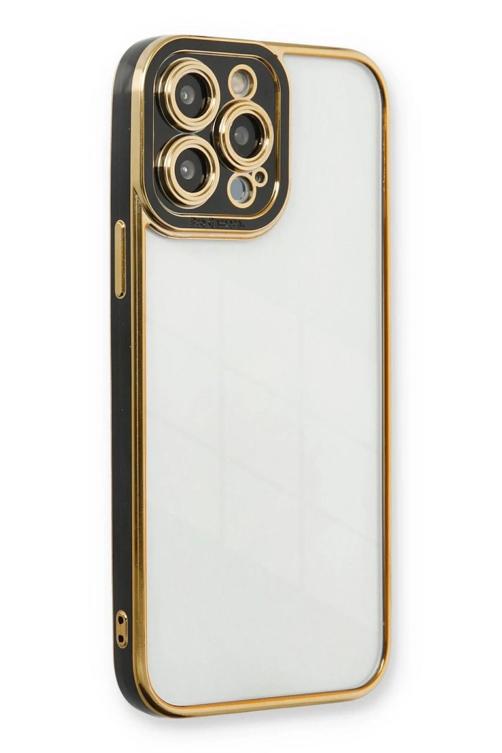 Mey İthalat®  iPhone 13 Pro Max Kılıf Liva Lens Silikon - Siyah