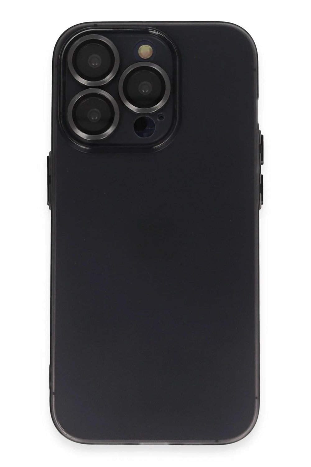 Mey İthalat®  iPhone 13 Pro Max Kılıf Luko Lens Silikon - Siyah
