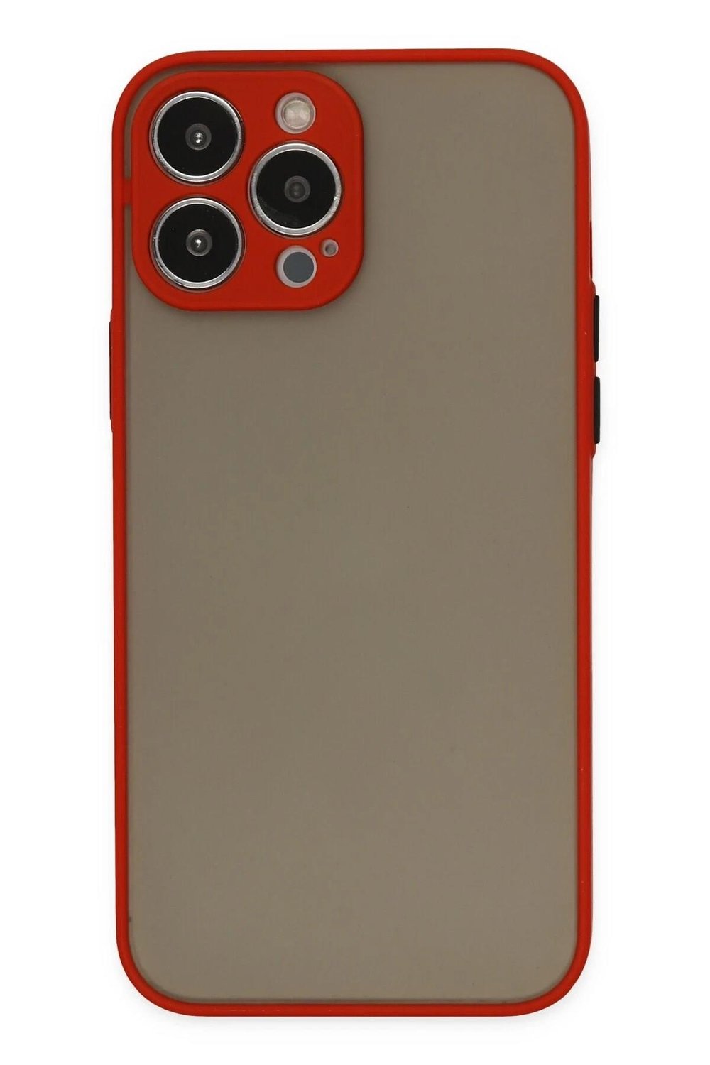 Mey İthalat®  iPhone 13 Pro Max Kılıf Montreal Silikon Kapak - Kırmızı