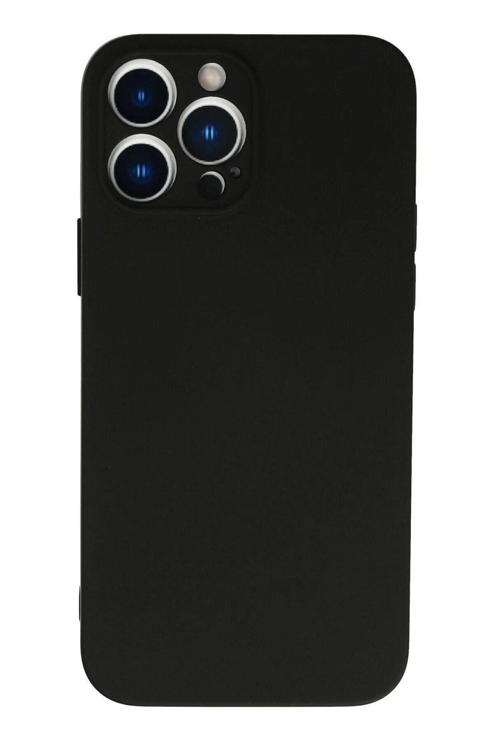 Mey İthalat®  iPhone 13 Pro Max Kılıf Nano içi Kadife Silikon - Siyah
