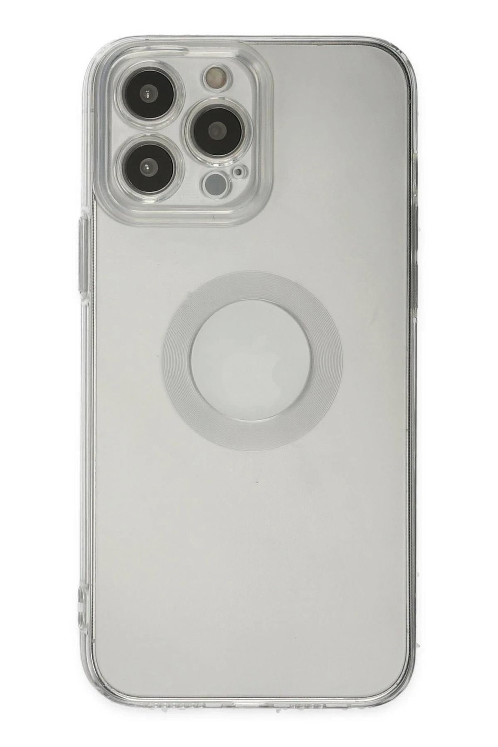 Mey İthalat®  iPhone 13 Pro Max Kılıf Santa Lens Silikon - Şeffaf