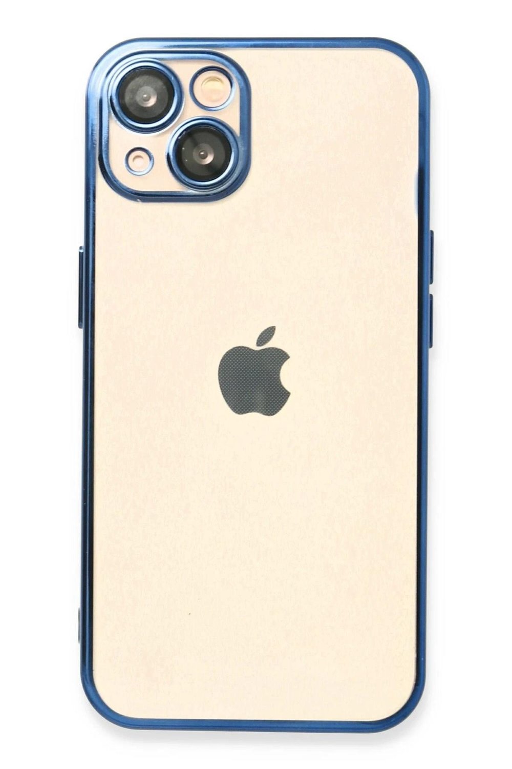Mey İthalat®  iPhone 14 Kılıf  Lensli Silikon - Açık Mavi