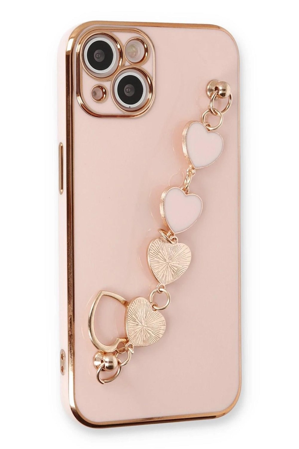 Mey İthalat®  iPhone 14 Kılıf Esila Silikon - Pudra