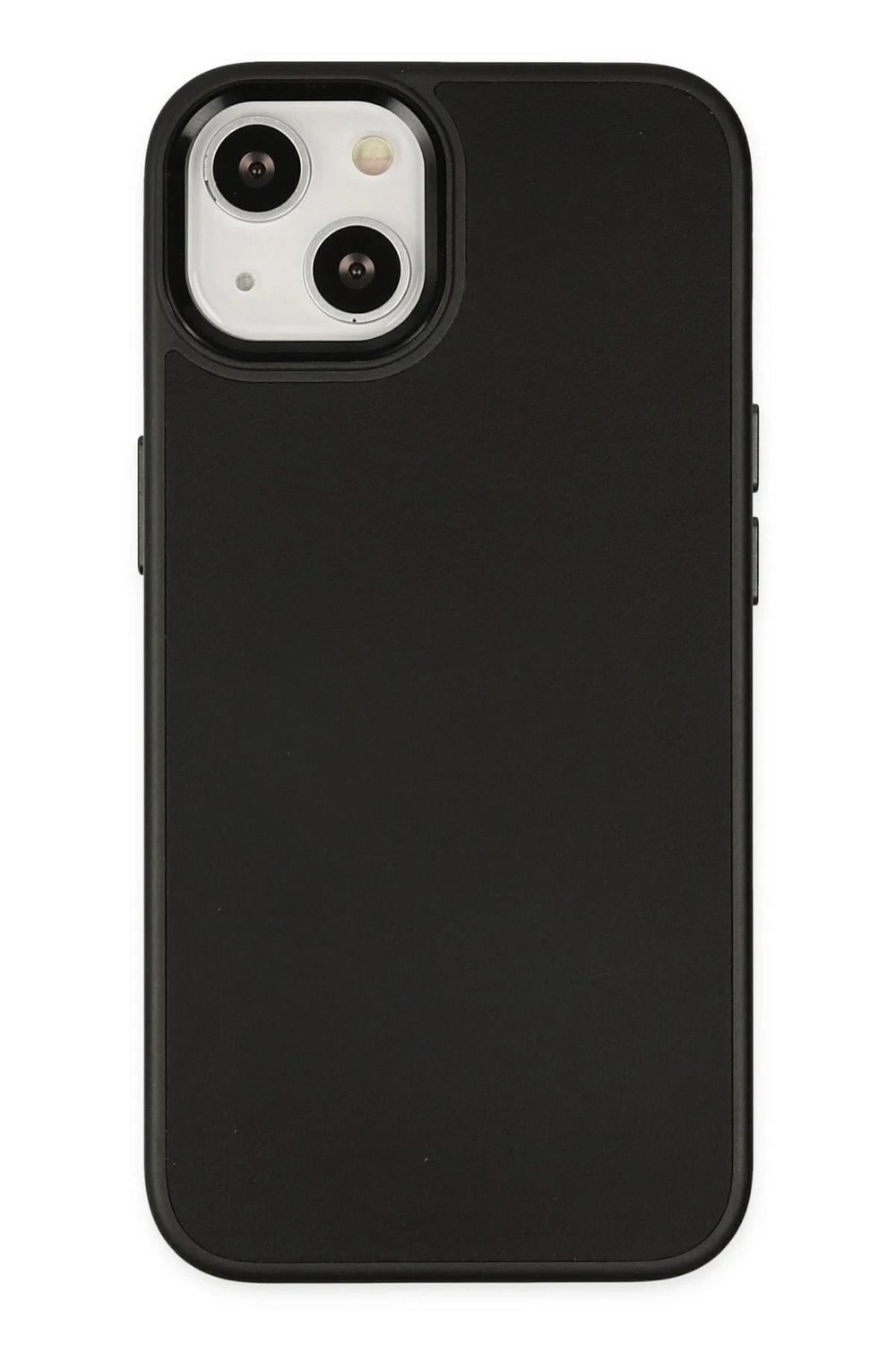 Mey İthalat®  iPhone 14 Plus Kılıf Asya Deri Silikon - Siyah