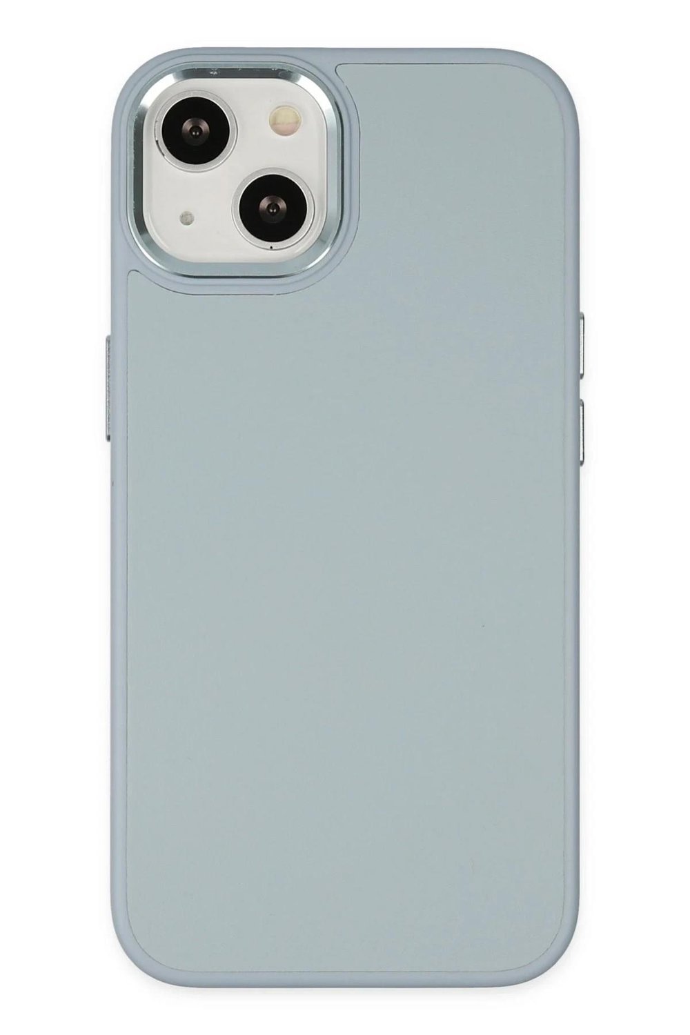 Mey İthalat®  iPhone 14 Plus Kılıf Asya Deri Silikon - Sierra Blue