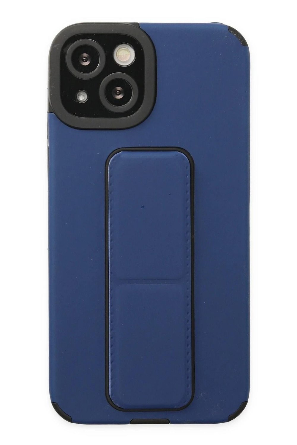 Mey İthalat®  iPhone 14 Plus Kılıf Mega Standlı Silikon - Mavi