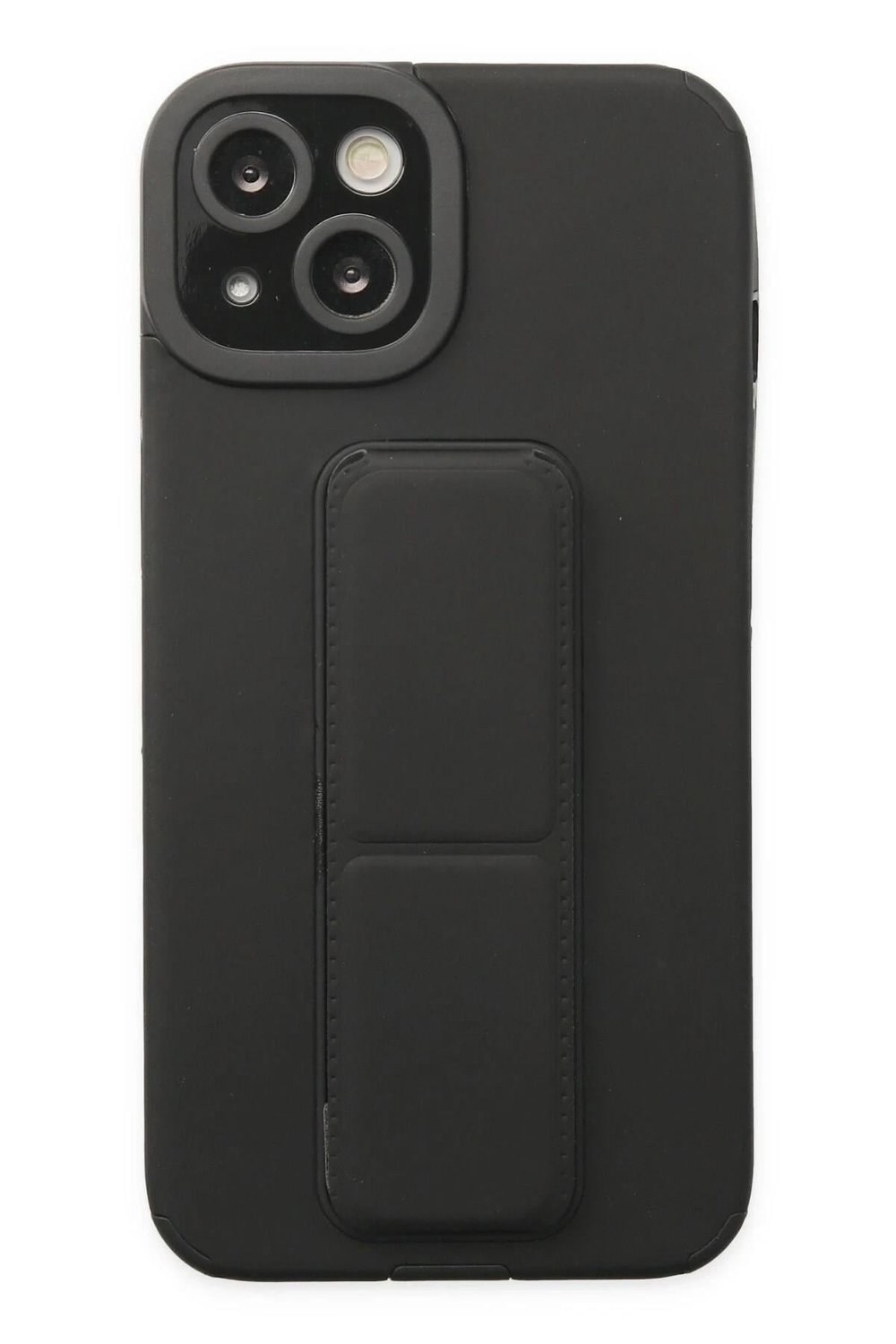Mey İthalat®  iPhone 14 Plus Kılıf Mega Standlı Silikon - Siyah