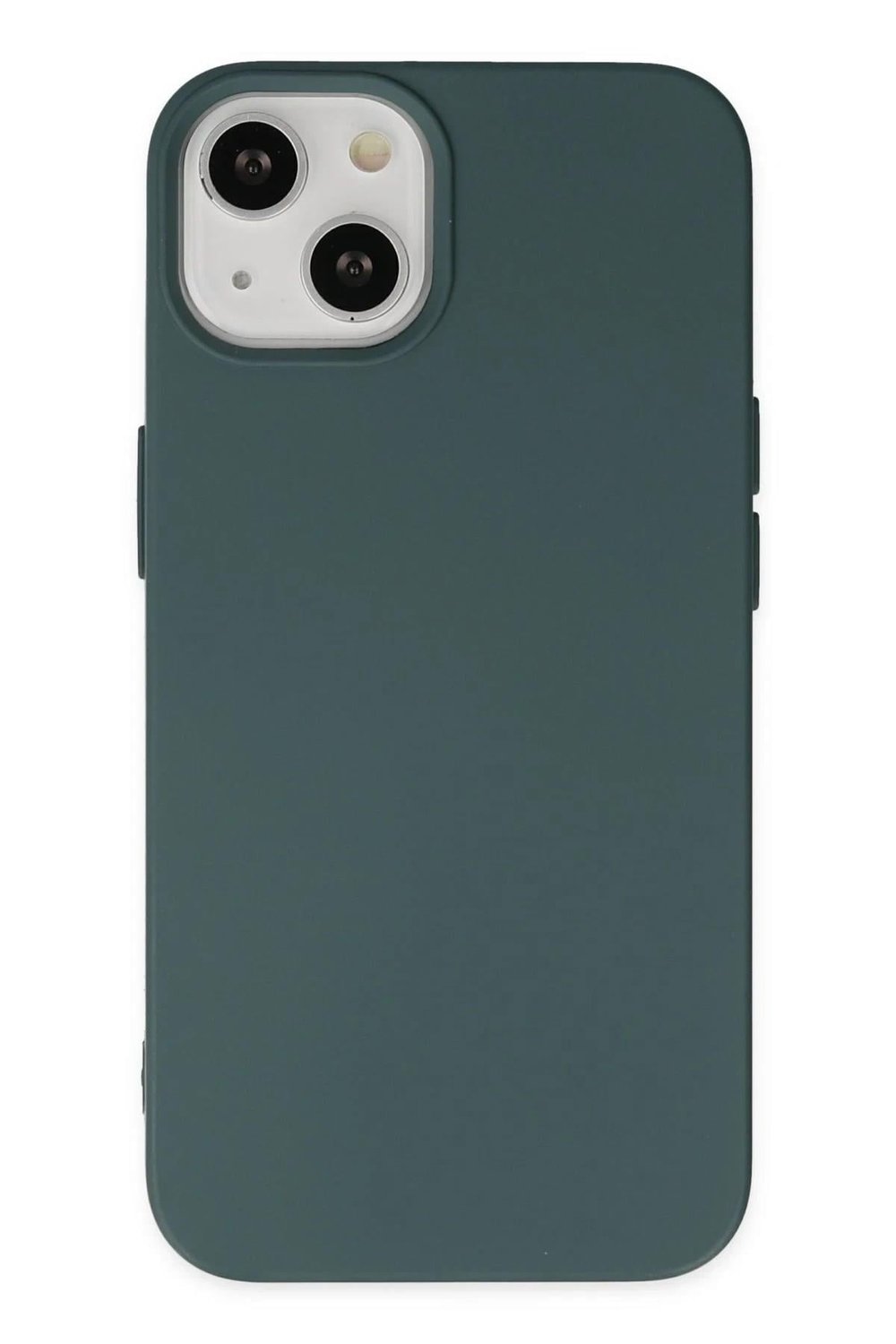 Mey İthalat®  iPhone 14 Plus Kılıf Nano içi Kadife Silikon - Koyu Yeşil