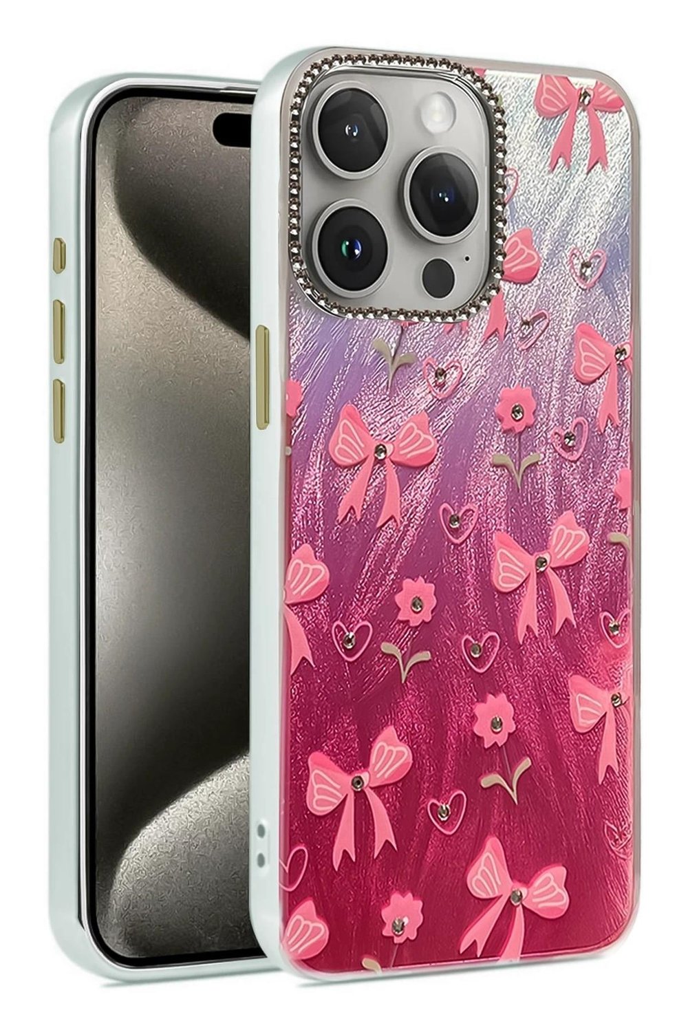 Mey İthalat®  iPhone 14 Pro Kılıf Blade Aynalı Desenli Kapak - Desen 3