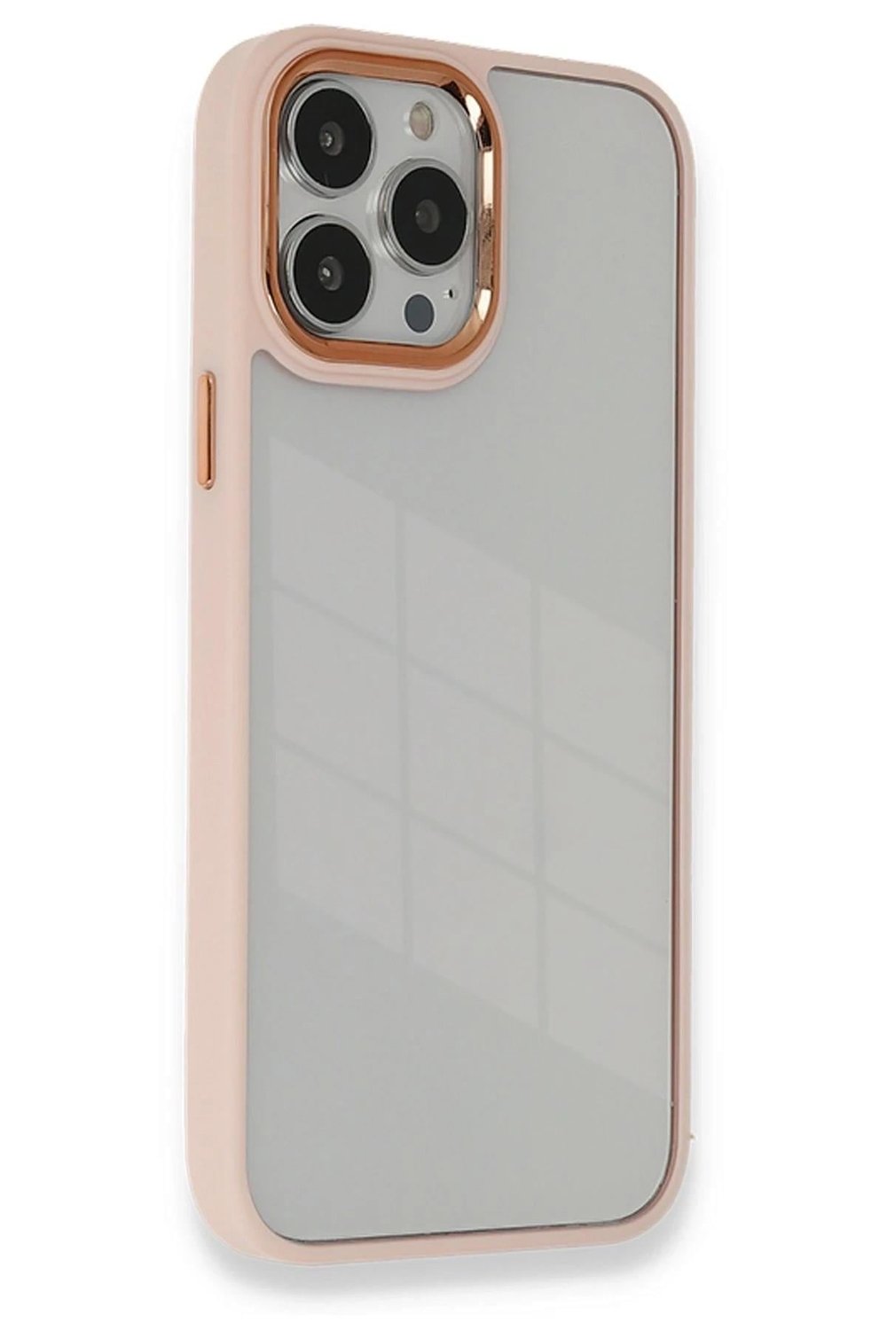 Mey İthalat®  iPhone 14 Pro Kılıf Dora Kapak - Pudra