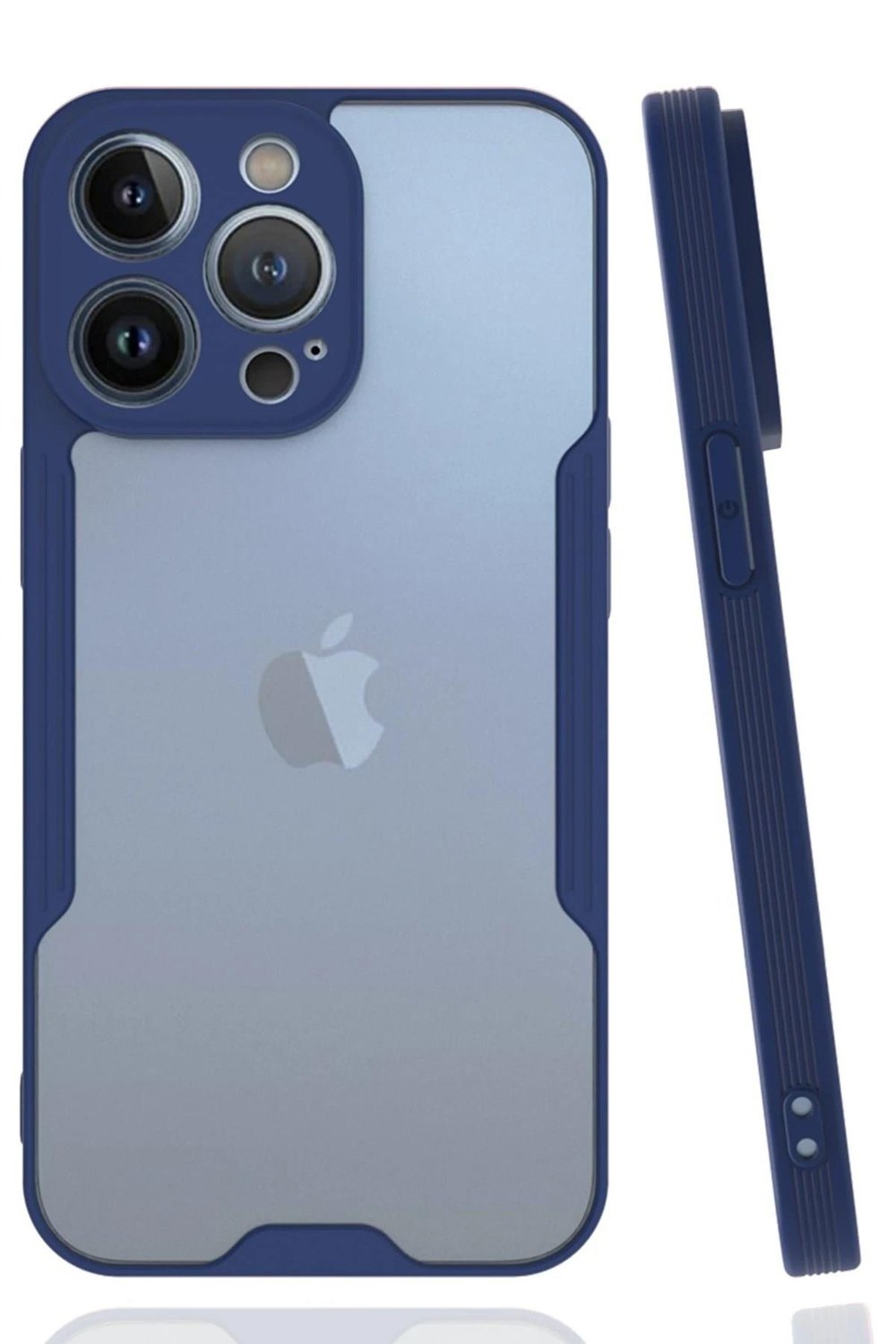 Mey İthalat®  iPhone 14 Pro Kılıf Platin Silikon - Lacivert
