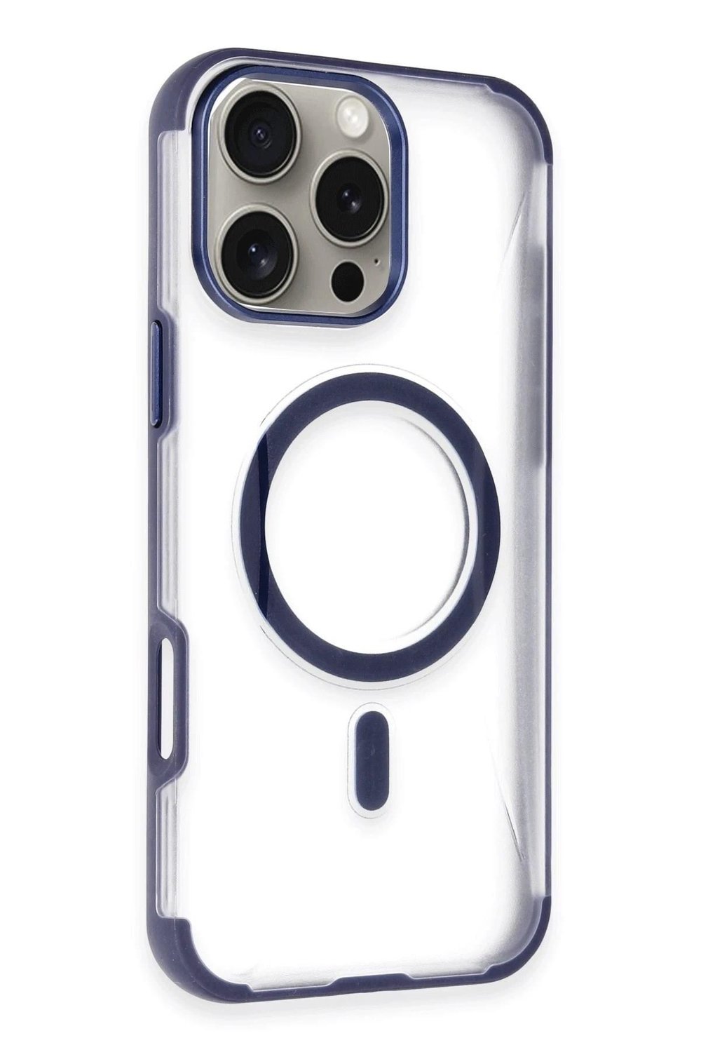 Mey İthalat®  iPhone 14 Pro Max Hilton Magsafe Kapak - Lacivert